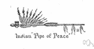 Calumet - a highly decorated ceremonial pipe of Amerindians