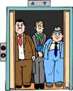 elevator car - where passengers ride up and down