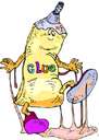glueyness - the property of being cohesive and sticky