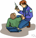 paramedic - a person trained to assist medical professionals and to give emergency medical treatment