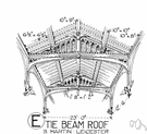 tie beam - a horizontal beam used to prevent two other structural members from spreading apart or separating