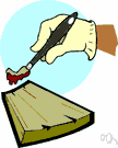 finishing - a decorative texture or appearance of a surface (or the substance that gives it that appearance)