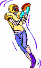 pass catcher - a football player who catches (or is supposed to catch) a forward pass