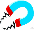attractive force - the force by which one object attracts another