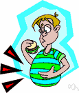 bellyache - an ache localized in the stomach or abdominal region