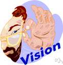 monocular vision - vision with only one eye