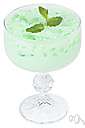mint julep - bourbon and sugar and mint over crushed ice