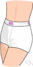 step-in - short underpants for women or children (usually used in the plural)