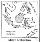 East Indies - a group of islands in the Indian and Pacific Oceans between Asia and Australia