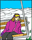 chair lift - a ski lift on which riders (skiers or sightseers) are seated and carried up or down a mountainside