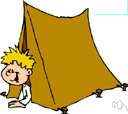 two-man tent - a tent designed for occupancy by two persons