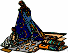 rug merchant - a merchant who sells rugs