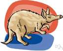 anteater - nocturnal burrowing mammal of the grasslands of Africa that feeds on termites