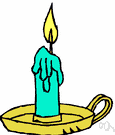 wax light - stick of wax with a wick in the middle