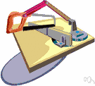 machine tool - a powered machine for cutting or shaping or finishing metals or other materials