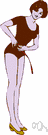 waistline - the narrowing of the body between the ribs and hips