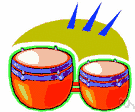 bongo drum - a small drum