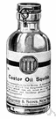 castor oil - a purgative extracted from the seed of the castor-oil plant