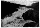 violent stream - a violently fast stream of water (or other liquid)