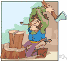 Western ax - an ax that has cutting edges on both sides of the head