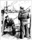 turnaround - act or process of unloading and loading and servicing a vessel or aircraft for a return trip
