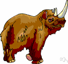 Rhinoceros antiquitatis - extinct thick-haired species of Arctic regions