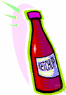 catsup bottle - a bottle that holds catsup