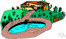 pool - an excavation that is (usually) filled with water