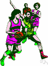 basketball team - a team that plays basketball