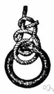 true lover's knot - a stylized or decorative knot used as an emblem of love