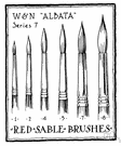 sable brush - an artist's brush made of sable hairs