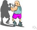 shadowboxing - sparring with an imaginary opponent (for exercise or training)