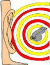 to one ear - in a monaural manner