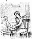 bedside - space by the side of a bed (especially the bed of a sick or dying person)