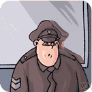 vigilantly - in a watchful manner