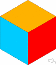 cube - a three-dimensional shape with six square or rectangular sides