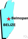 Belize - a country on the northeastern coast of Central America on the Caribbean