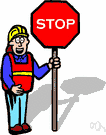crossing guard - someone who helps people (especially children) at a traffic crossing