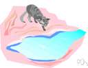 water hole - a natural hole or hollow containing water