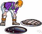 manhole cover - a flush iron cover for a manhole (as in a street)