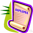 sheepskin - a document certifying the successful completion of a course of study