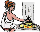 Greek fire - a mixture used by Byzantine Greeks that was often shot at adversaries