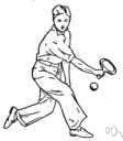 backhand drive - a hard straight return made on the backhand side