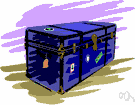 trunk - luggage consisting of a large strong case used when traveling or for storage