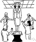 exaltation - the elevation of a person (as to the status of a god)
