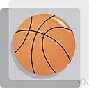 basketball - an inflated ball used in playing basketball