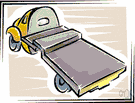 truck bed - the floor or bottom of a wagon or truck or trailer