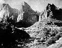 Zion National Park - a national park in Utah having huge canyons and gorges carved by mountain rivers