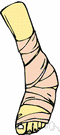 plaster bandage - bandage consisting of a firm covering (often made of plaster of Paris) that immobilizes broken bones while they heal