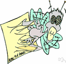 flypaper - paper that is poisoned or coated with a sticky substance to kill flies